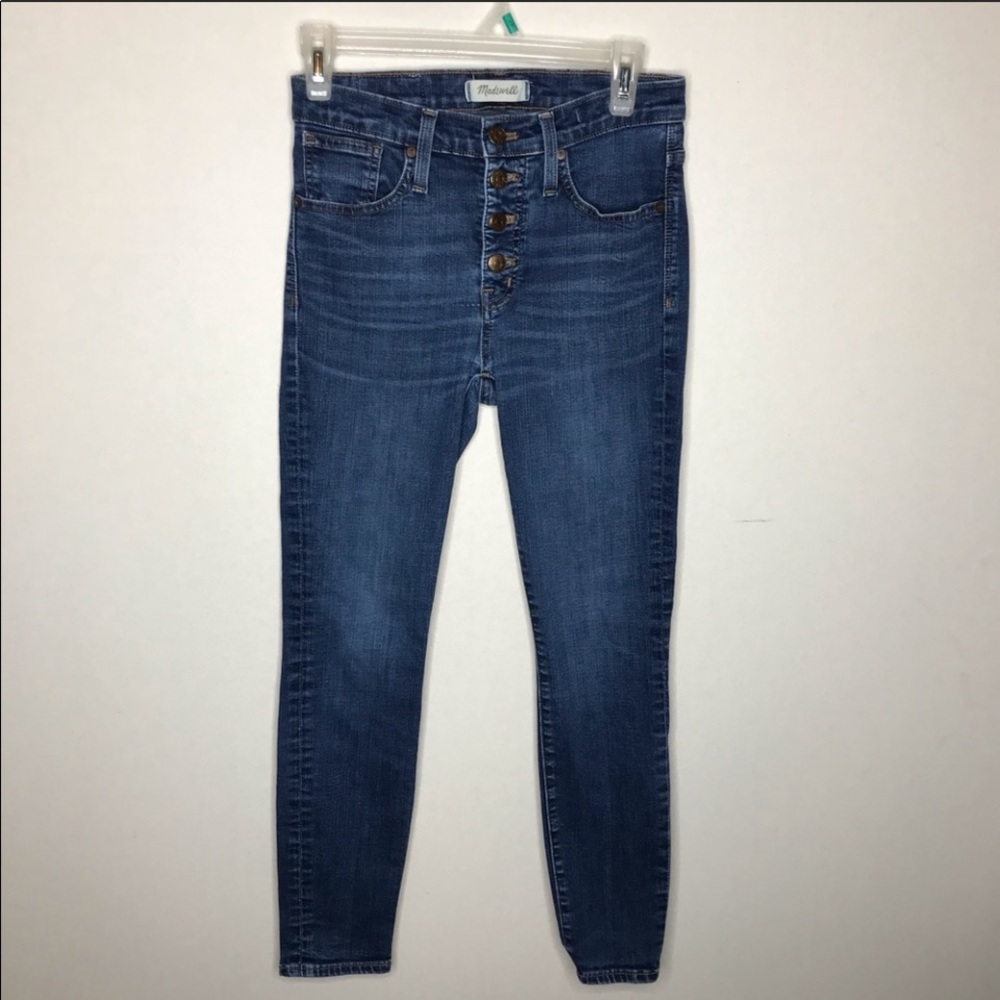 Madewell 9” high rise skinny button fly